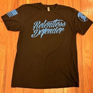 Black and Blue Relentless Defender Men's T-Shirt